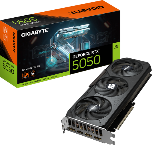 GIGABYTE GeForce RTX 5050 GAMING OC 8G front view