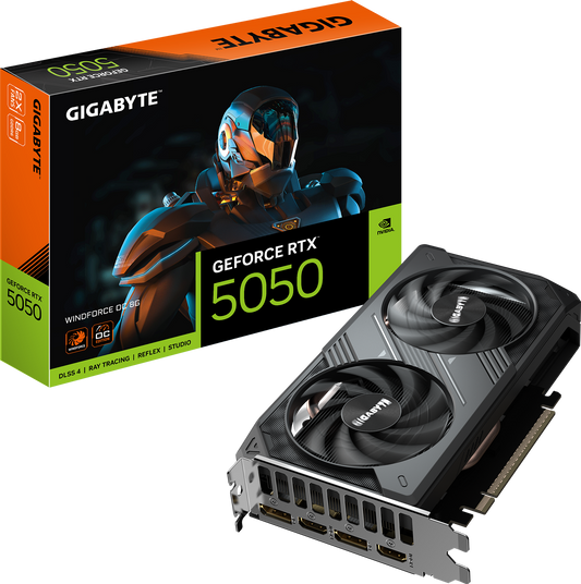 GIGABYTE GeForce RTX 5050 WINDFORCE OC 8G front view