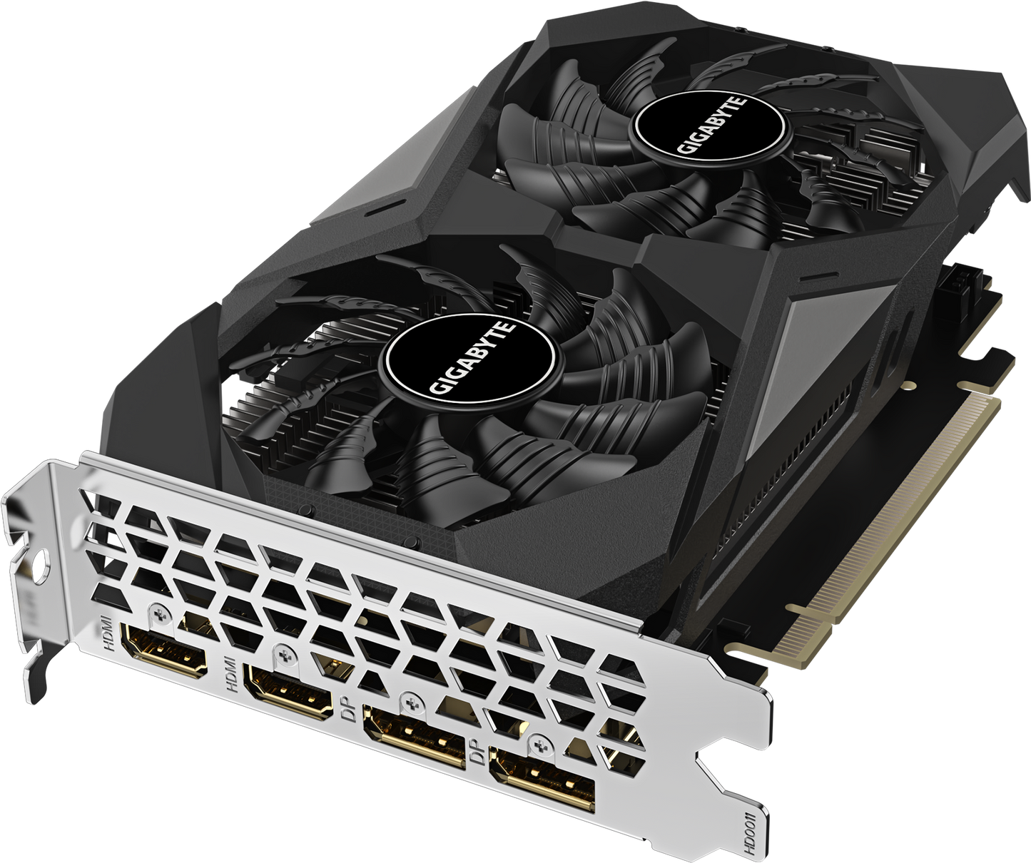 GIGABYTE GeForce RTX 3050 WINDFORCE OC V2 6G backplate view