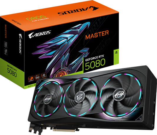 AORUS GeForce RTX 5080 MASTER 16G product view