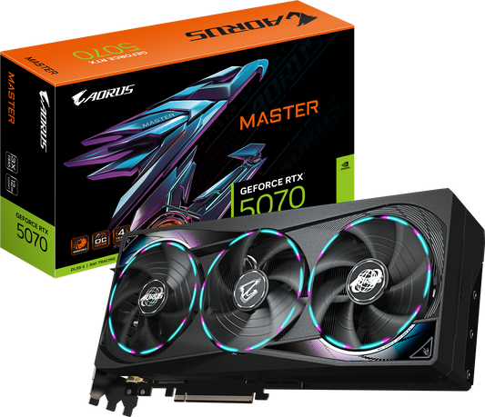AORUS GeForce RTX 5070 MASTER 12G product view