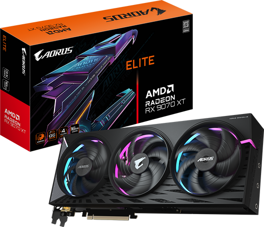 AORUS Radeon RX 9070 XT ELITE 16G product view