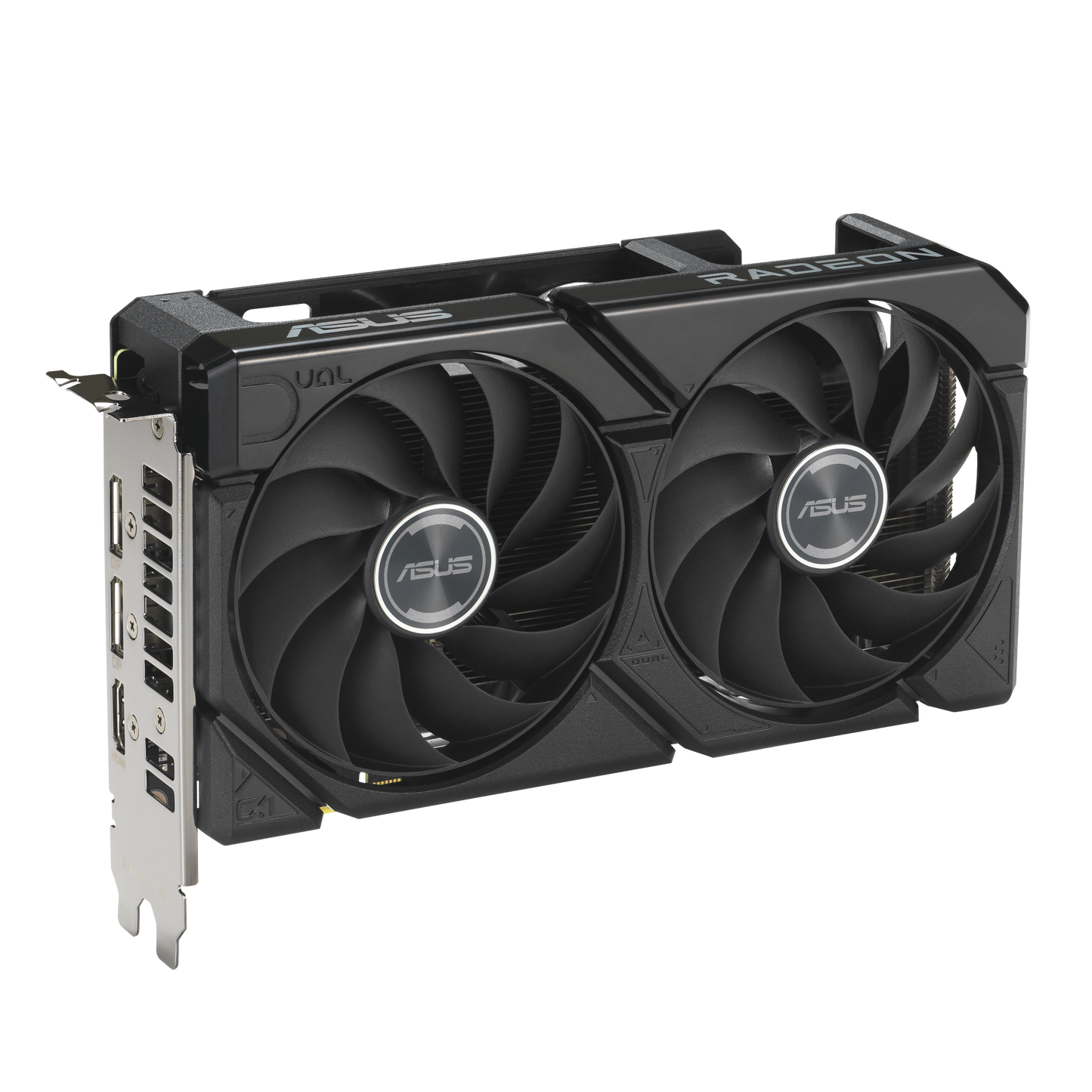 ASUS Dual Radeon RX 9060 XT 16GB graphics card rear view