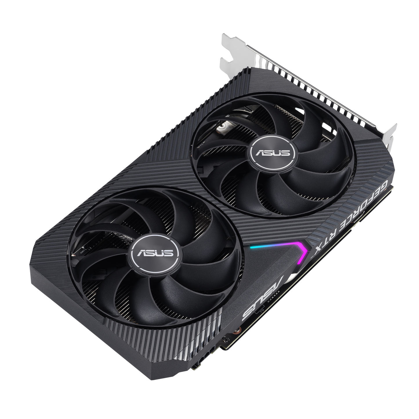 ASUS Dual RTX 3050 V2 8GB OC graphics card rear view