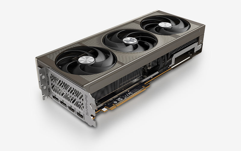 SAPPHIRE NITRO+ RX 9070 XT angled view