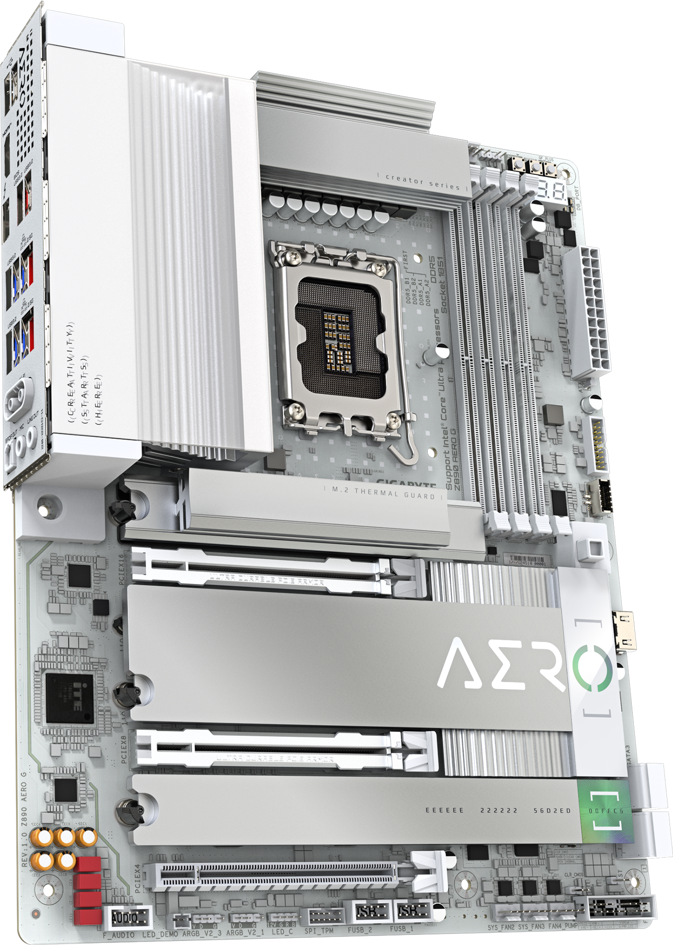 GIGABYTE Z890 AERO G motherboard rear view
