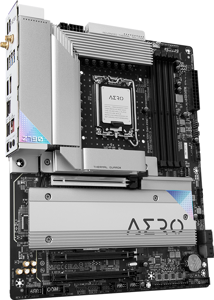 GIGABYTE Z790 AERO G motherboard rear view