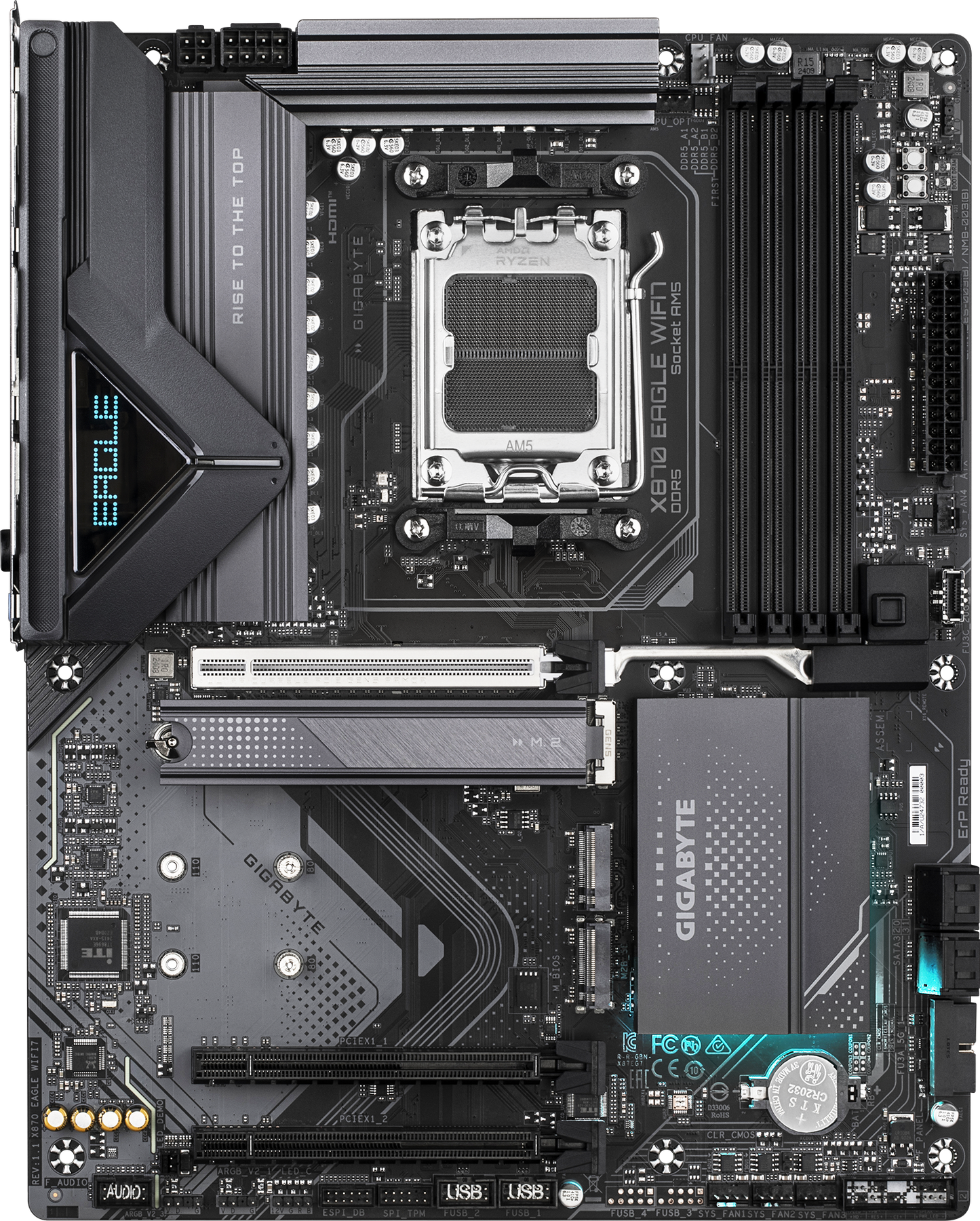 GIGABYTE X870 EAGLE WIFI7 motherboard alternate view