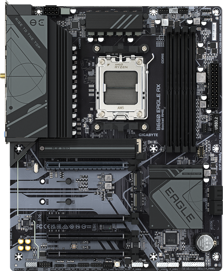 GIGABYTE B650 EAGLE AX motherboard alternate view