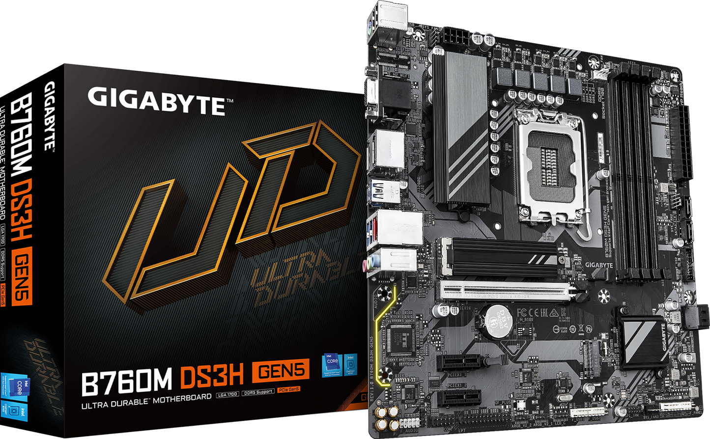 GIGABYTE B760M DS3H GEN5 motherboard product view