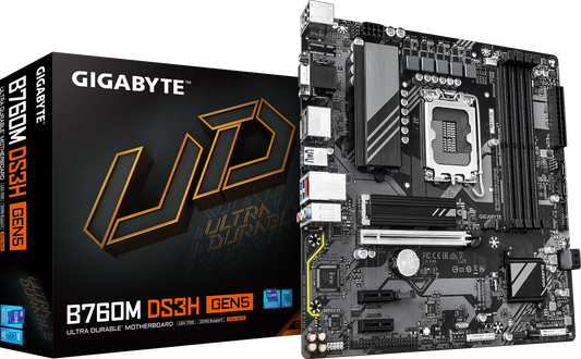 GIGABYTE B760M DS3H GEN5 motherboard product view