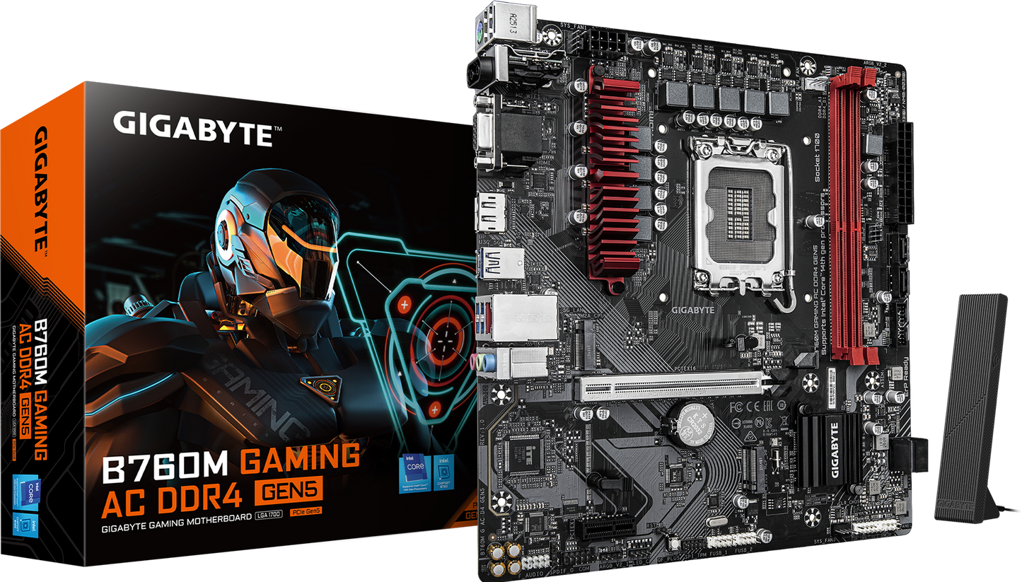 GIGABYTE B760M GAMING AC DDR4 GEN5 motherboard product view
