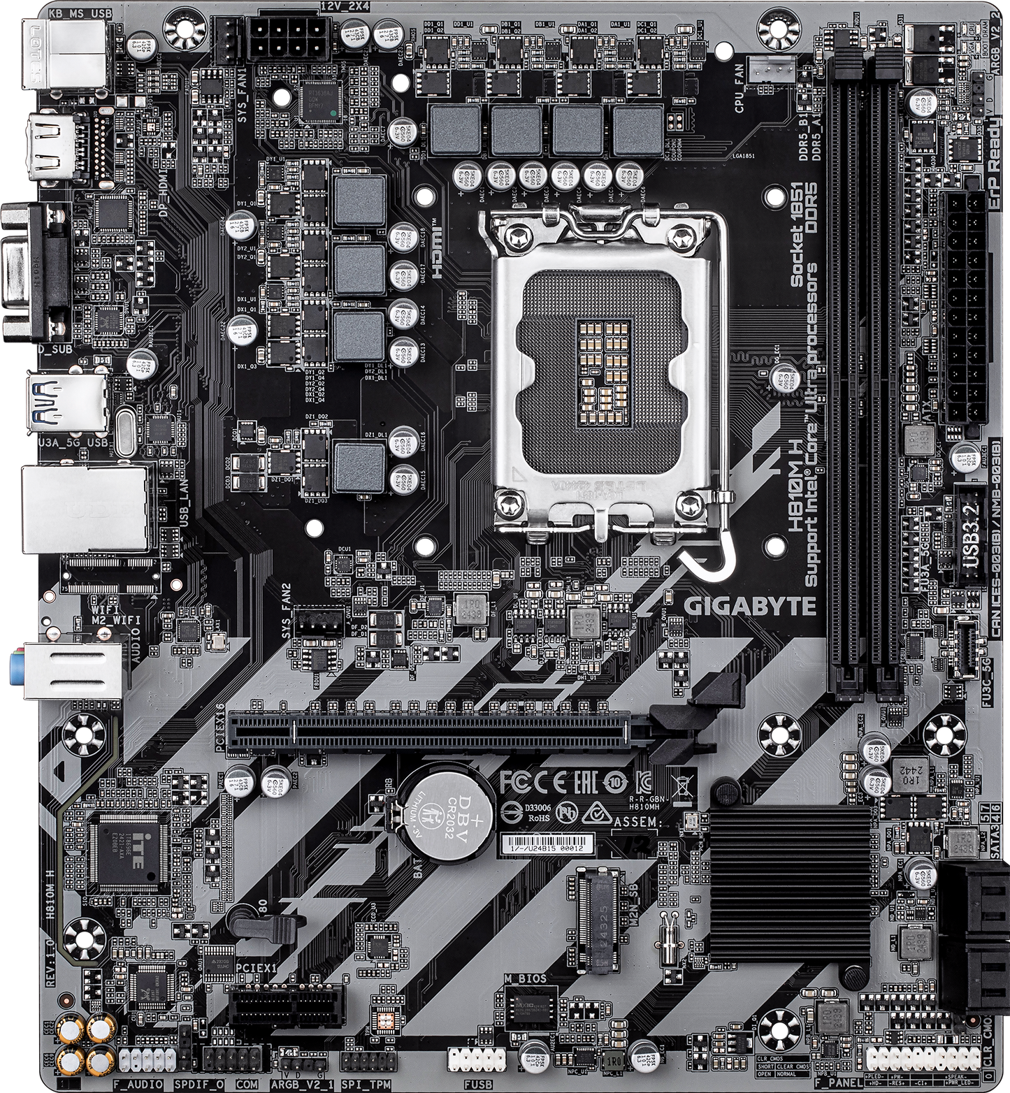 GIGABYTE H810M H motherboard alternate view