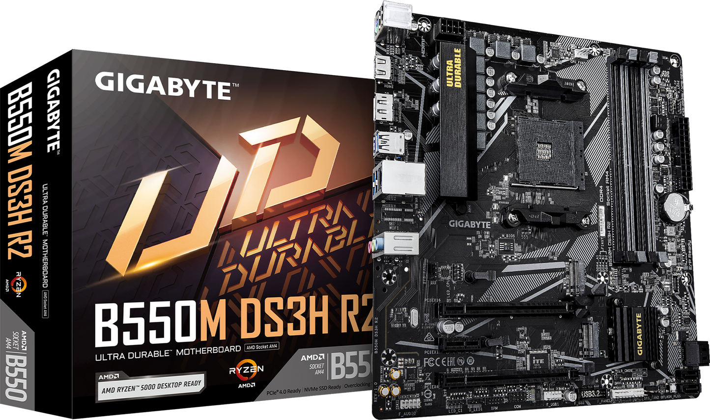 GIGABYTE B550M DS3H R2 motherboard product view