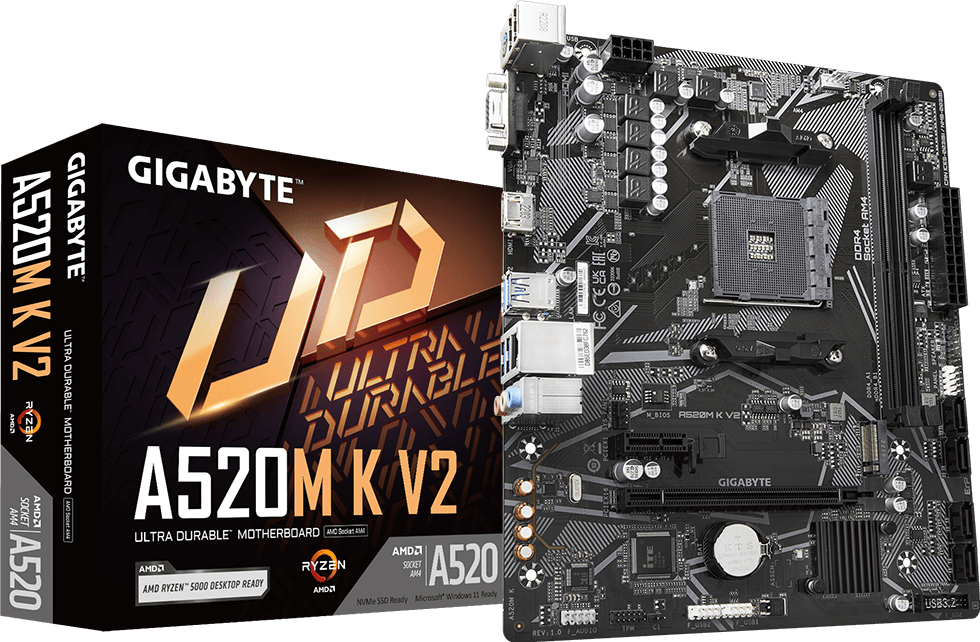 GIGABYTE A520M K V2 motherboard product view