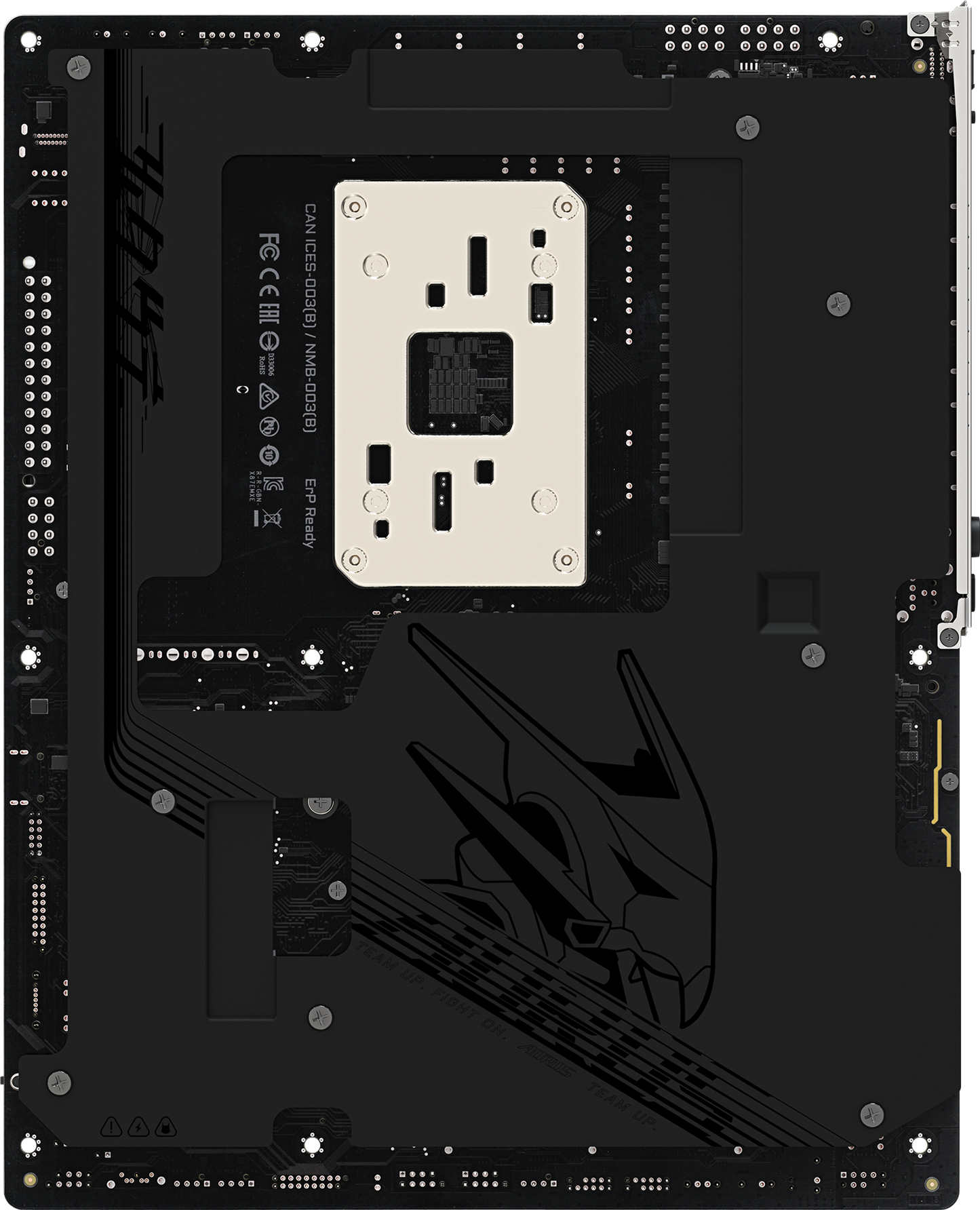 AORUS X870E MASTER X3D motherboard rear view