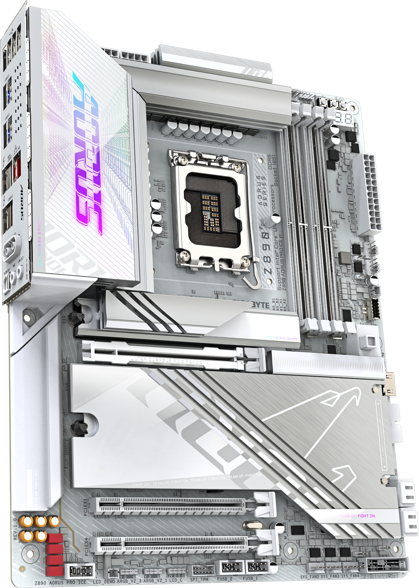AORUS Z890 PRO ICE motherboard rear view