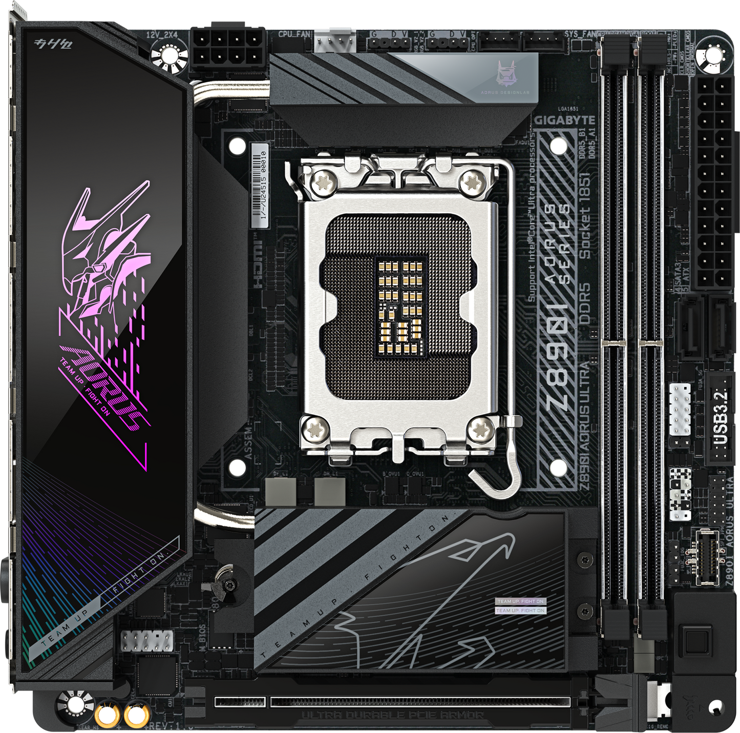 AORUS Z890I ULTRA motherboard alternate view