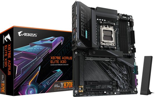 AORUS X870E ELITE X3D motherboard product view