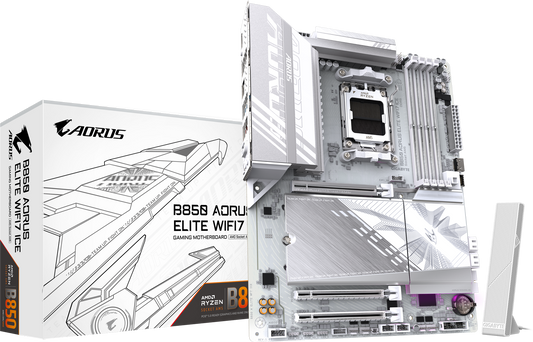 AORUS B850 ELITE WIFI7 ICE motherboard product view