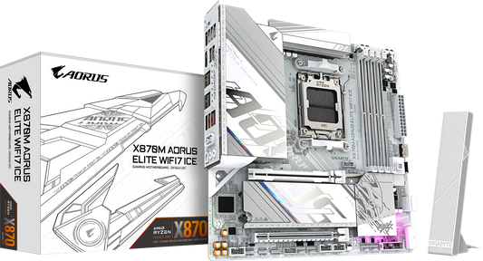 AORUS X870M ELITE WIFI7 ICE motherboard product view