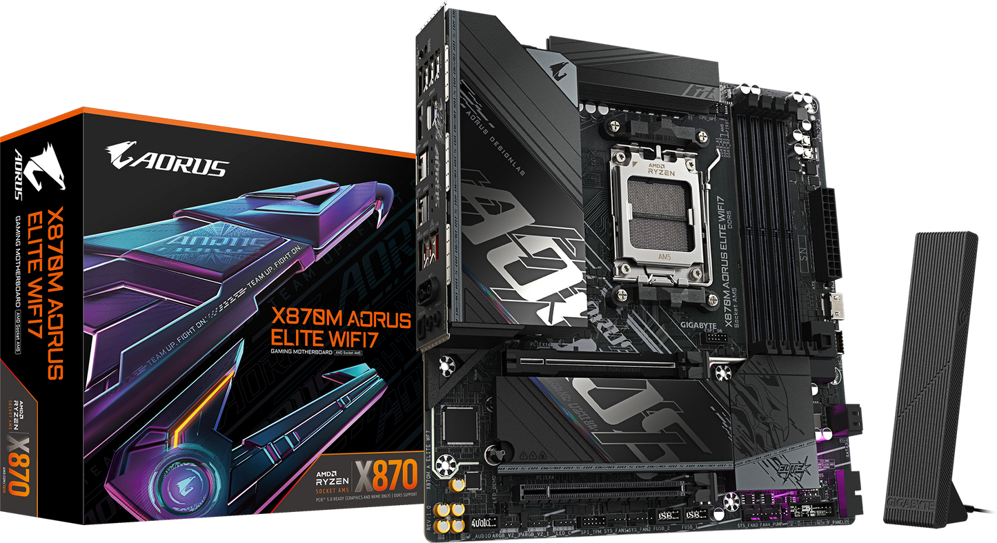 AORUS X870M ELITE WIFI7 motherboard product view