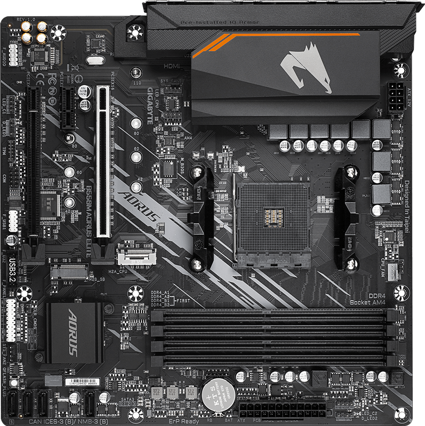 AORUS B550M AORUS ELITE motherboard product view