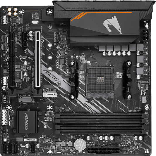 AORUS B550M AORUS ELITE motherboard product view