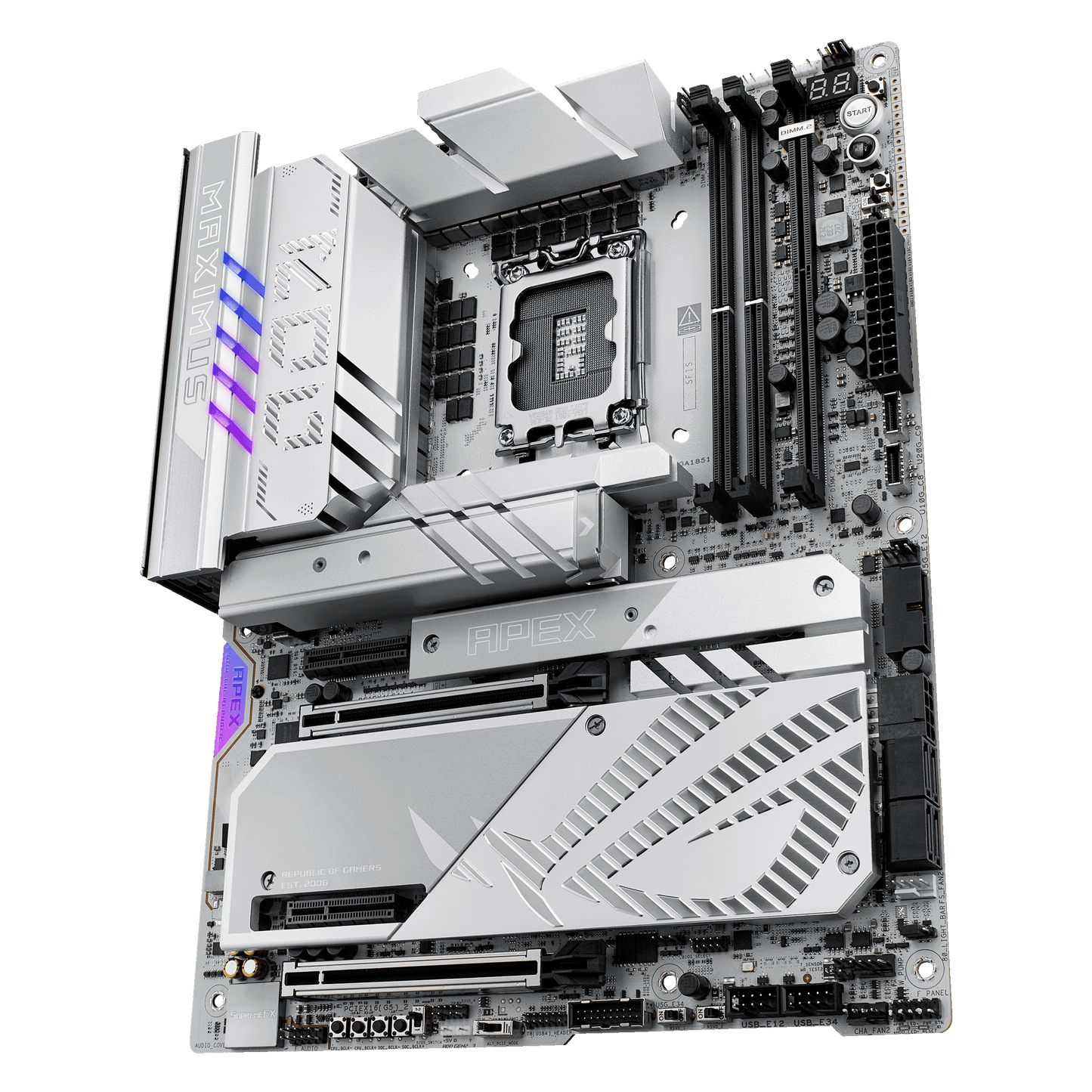 ASUS ROG Maximus Z890 Apex motherboard rear view