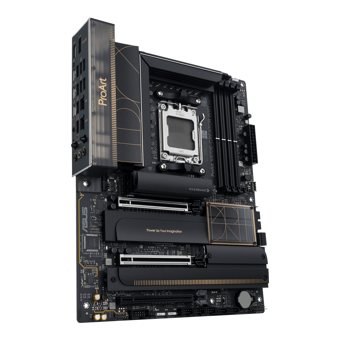 ASUS ProArt X870E-CREATOR WIFI motherboard rear view