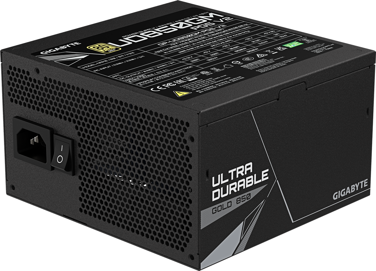 GIGABYTE UD850GM PG5 V2 power supply rear view