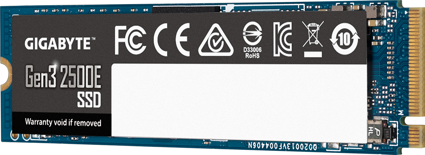 GIGABYTE Gen3 2500E 500GB SSD rear view