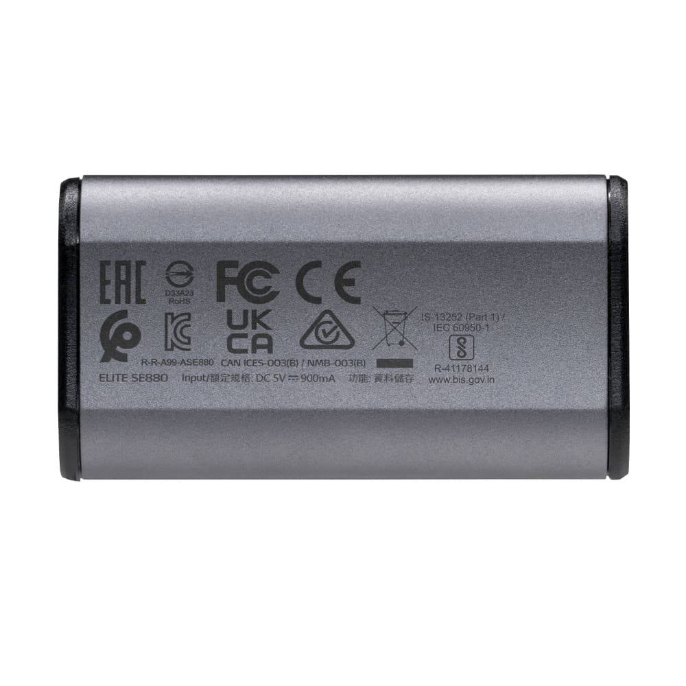 ADATA SE880 Titanium Gray external SSD alternate view