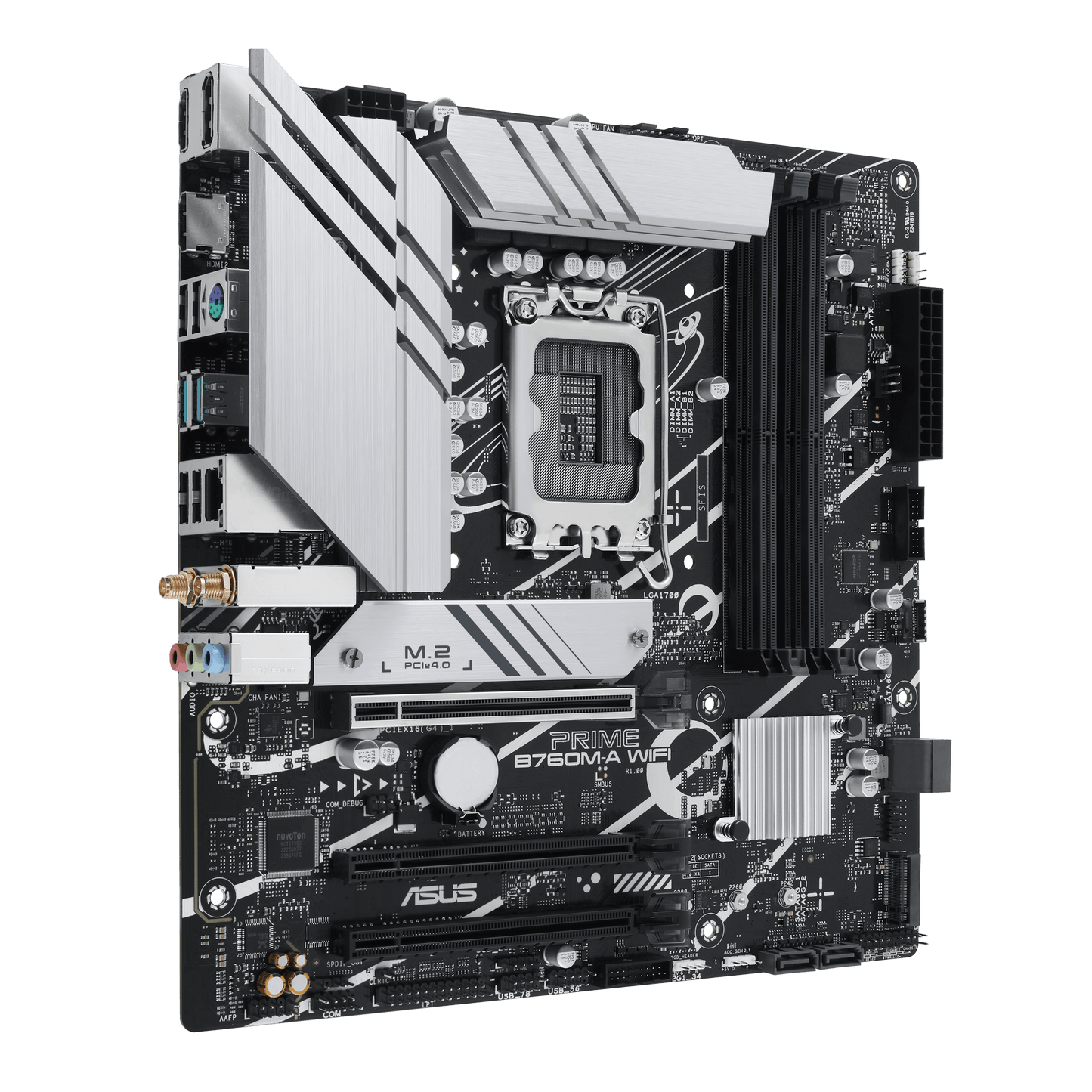 ASUS Prime B760M-A WIFI motherboard alternate view