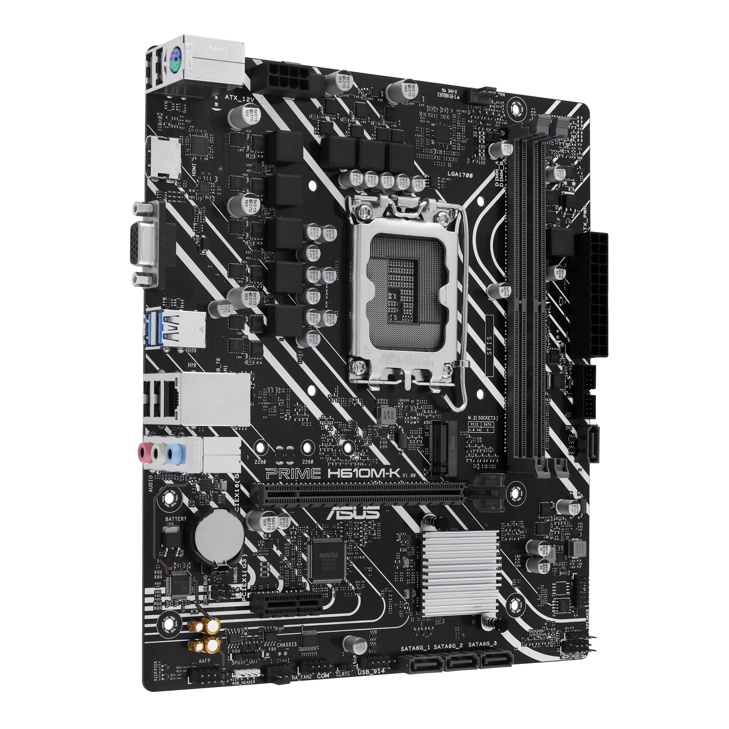 ASUS Prime H610M-K-CSM motherboard alternate view
