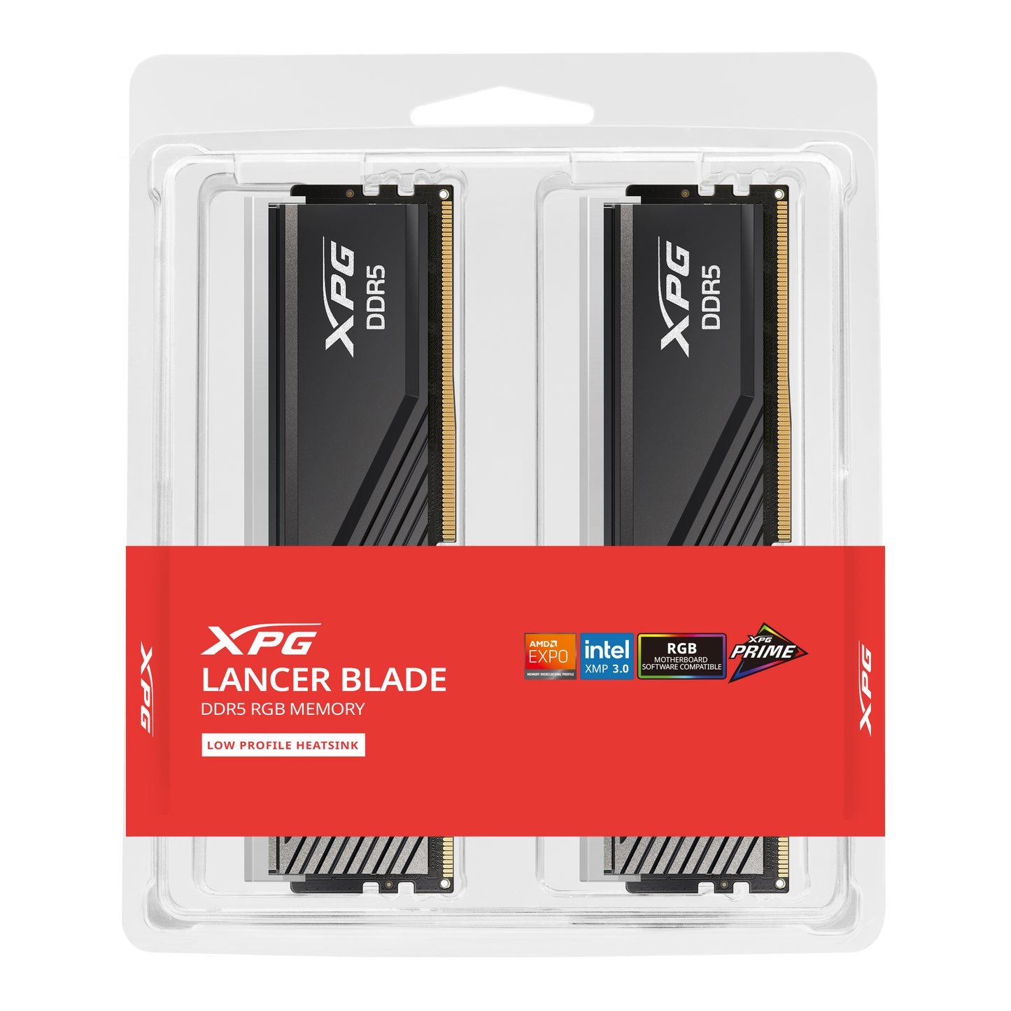 XPG LANCER BLADE RGB DDR5 black dual-module package