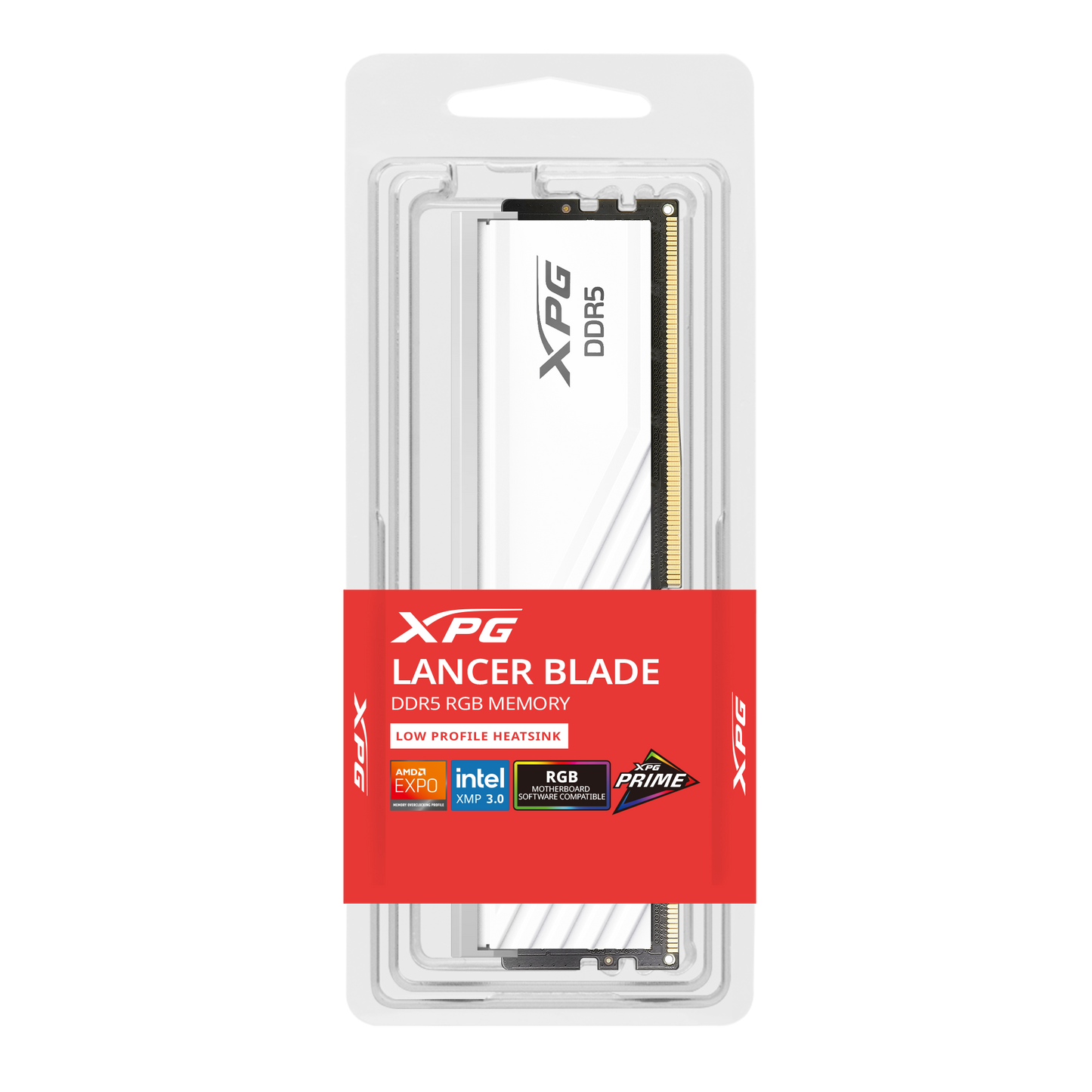 XPG LANCER BLADE RGB DDR5 white single-module package