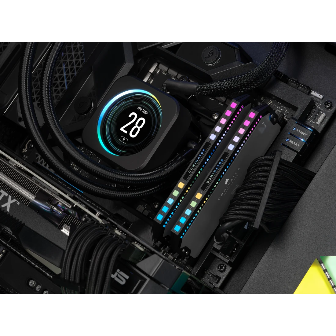 CORSAIR DOMINATOR PLATINUM RGB 32GB Grey AMD side view