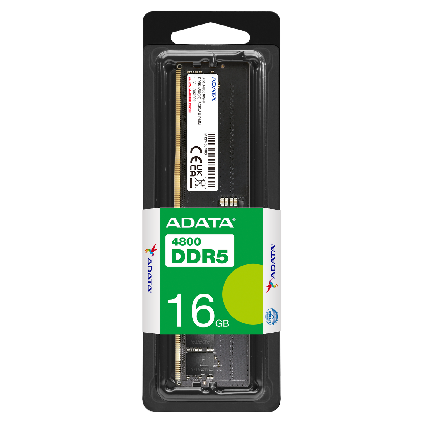 ADATA DDR5-4800 U-DIMM 16GB package