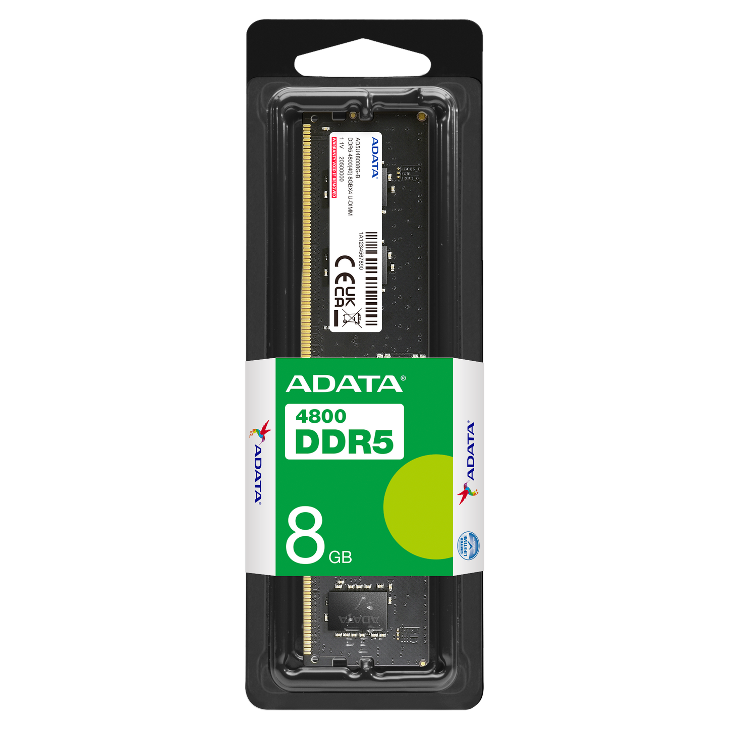 ADATA DDR5-4800 U-DIMM 8GB package