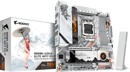 AORUS B850M ELITE WIFI7 ICE-P motherboard product view