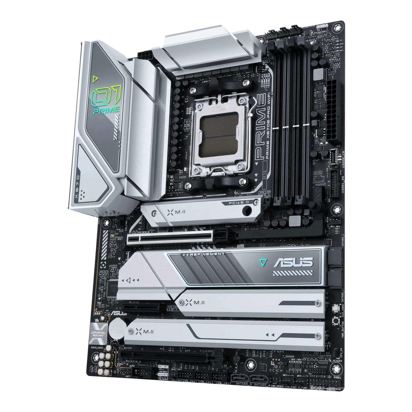 ASUS Prime X670E-Pro WIFI-CSM motherboard rear view