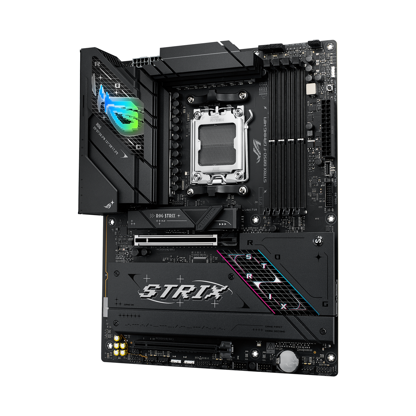 ASUS ROG Strix B850-F Gaming WIFI motherboard alternate view