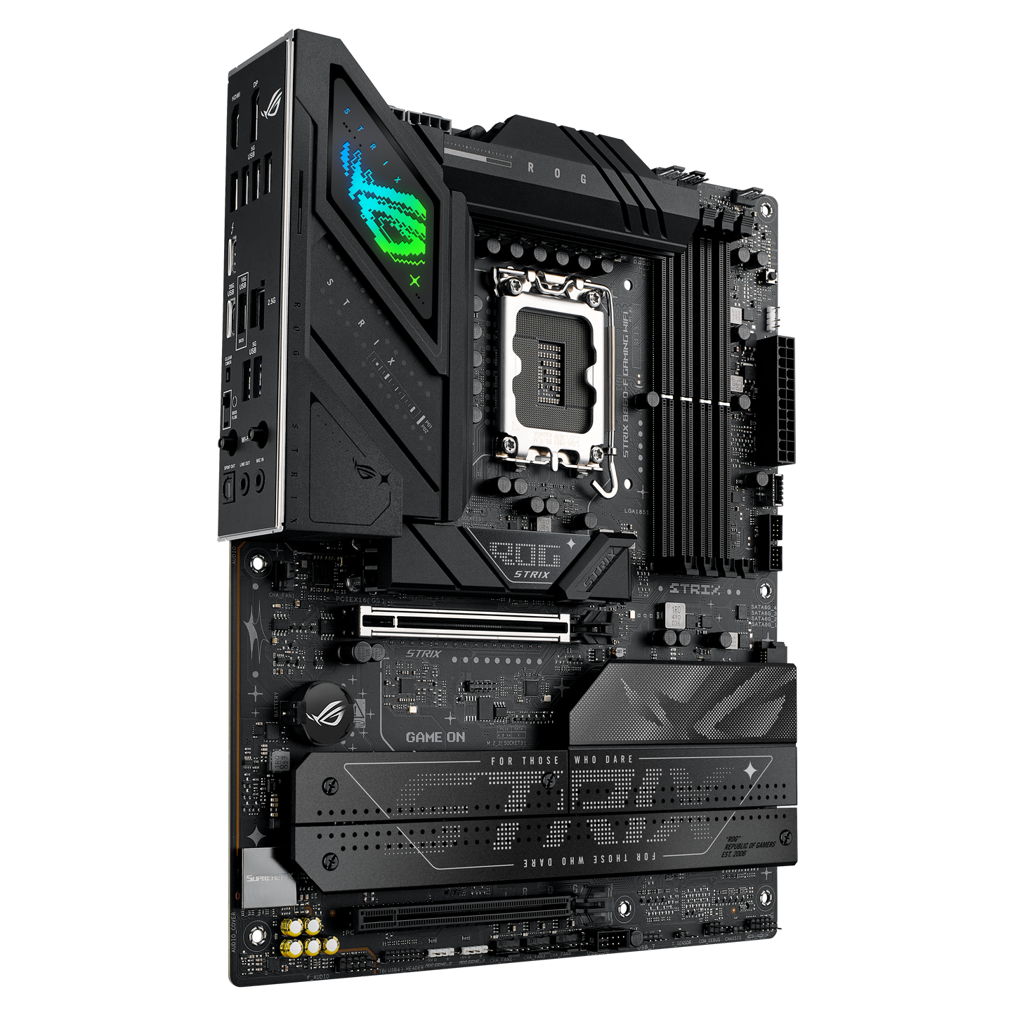 ASUS ROG Strix B860-F Gaming WIFI motherboard alternate view