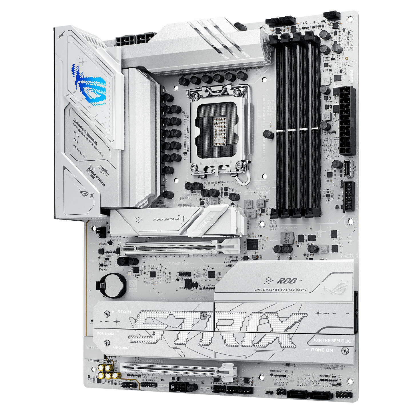 ASUS ROG Strix B860-A Gaming WIFI motherboard rear view