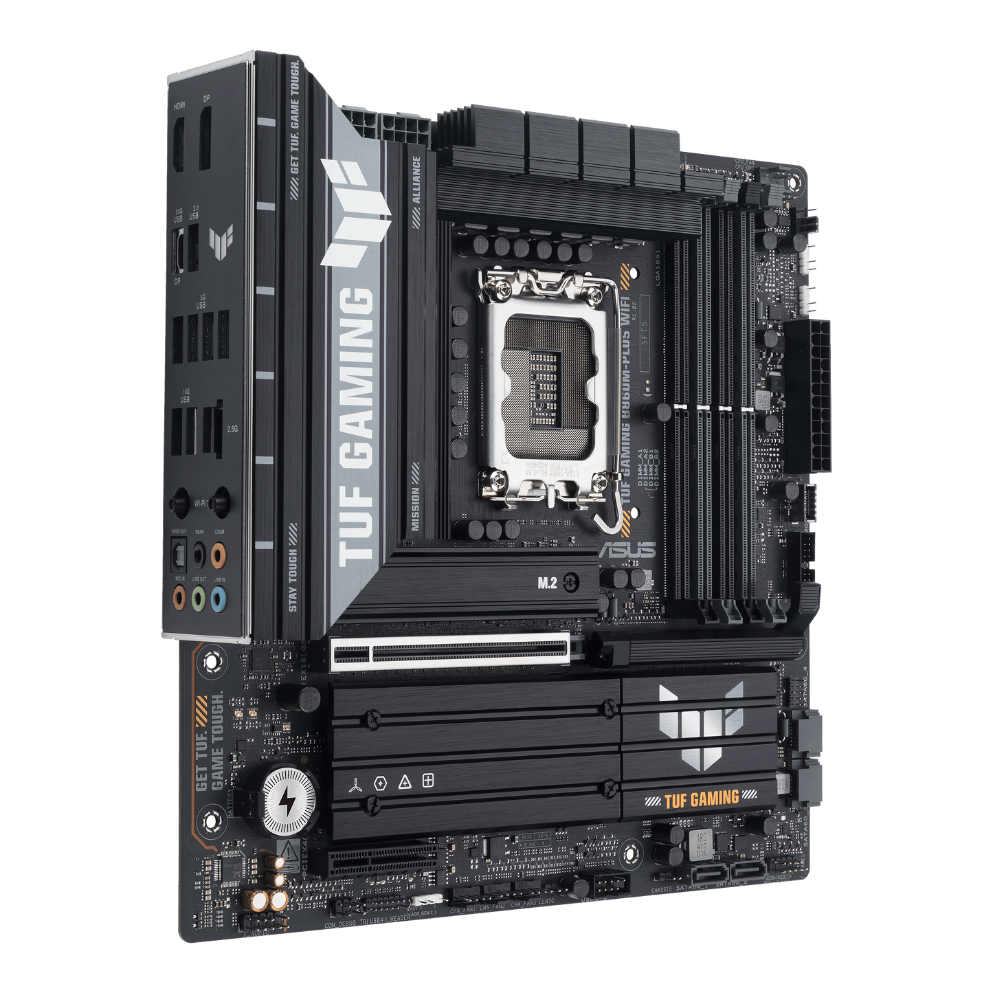ASUS TUF Gaming B860M-PLUS WIFI motherboard alternate view