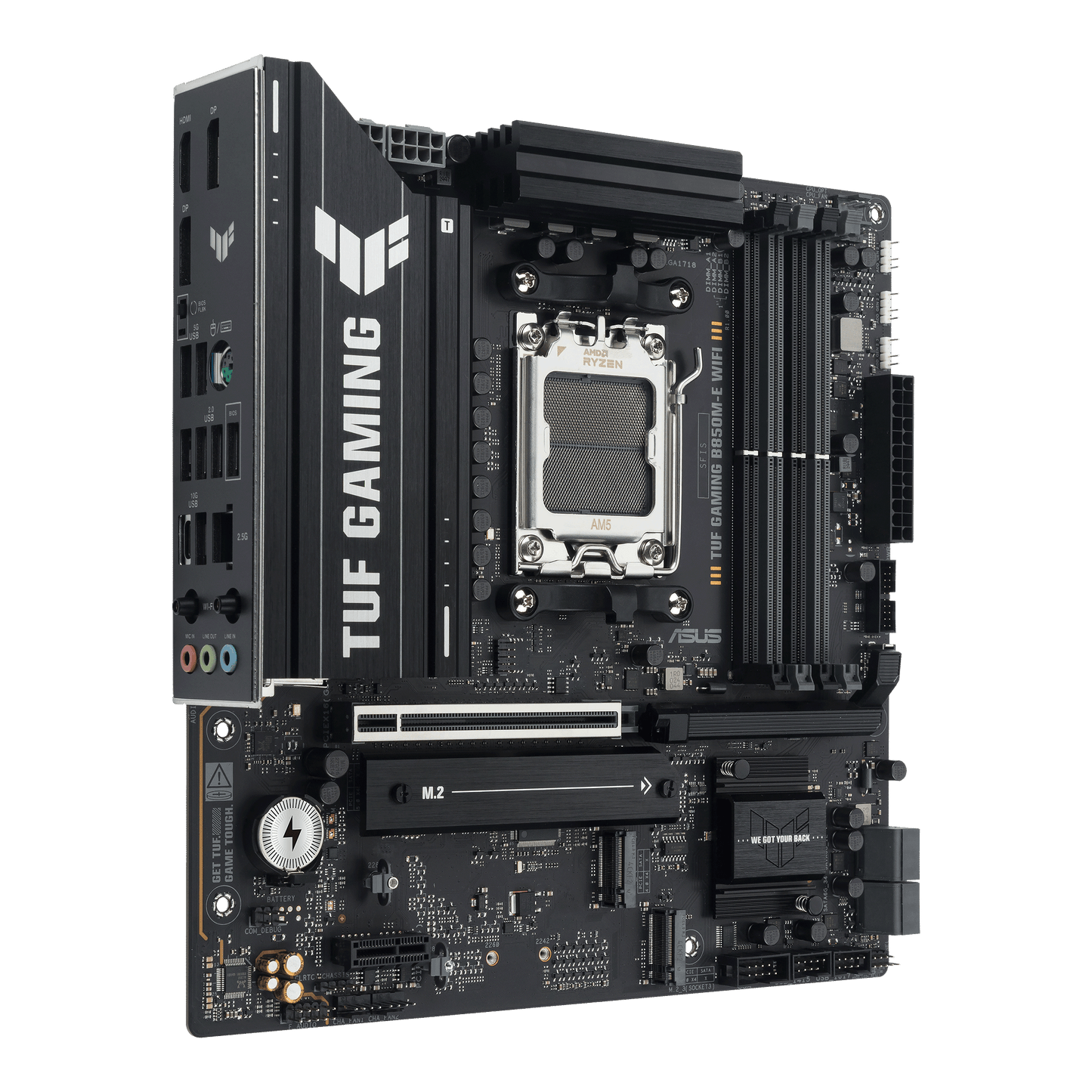 ASUS TUF Gaming B850M-E WIFI motherboard alternate view