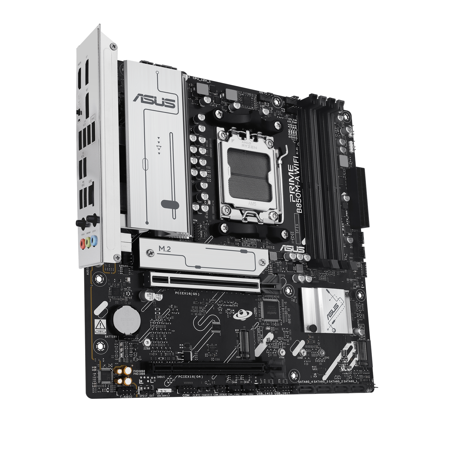ASUS Prime B850M-A WIFI-CSM motherboard rear view