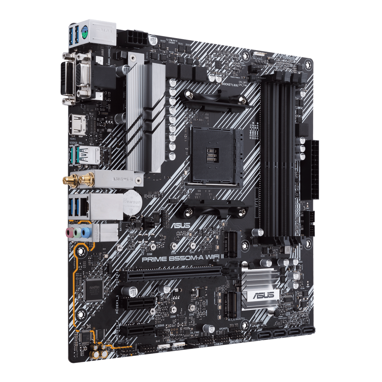 ASUS Prime B550M-A WIFI II motherboard alternate view