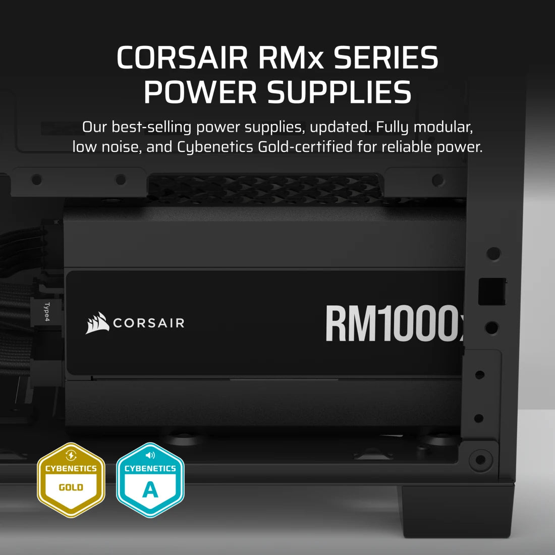 CORSAIR RM1000x 1000W PSU alternate view
